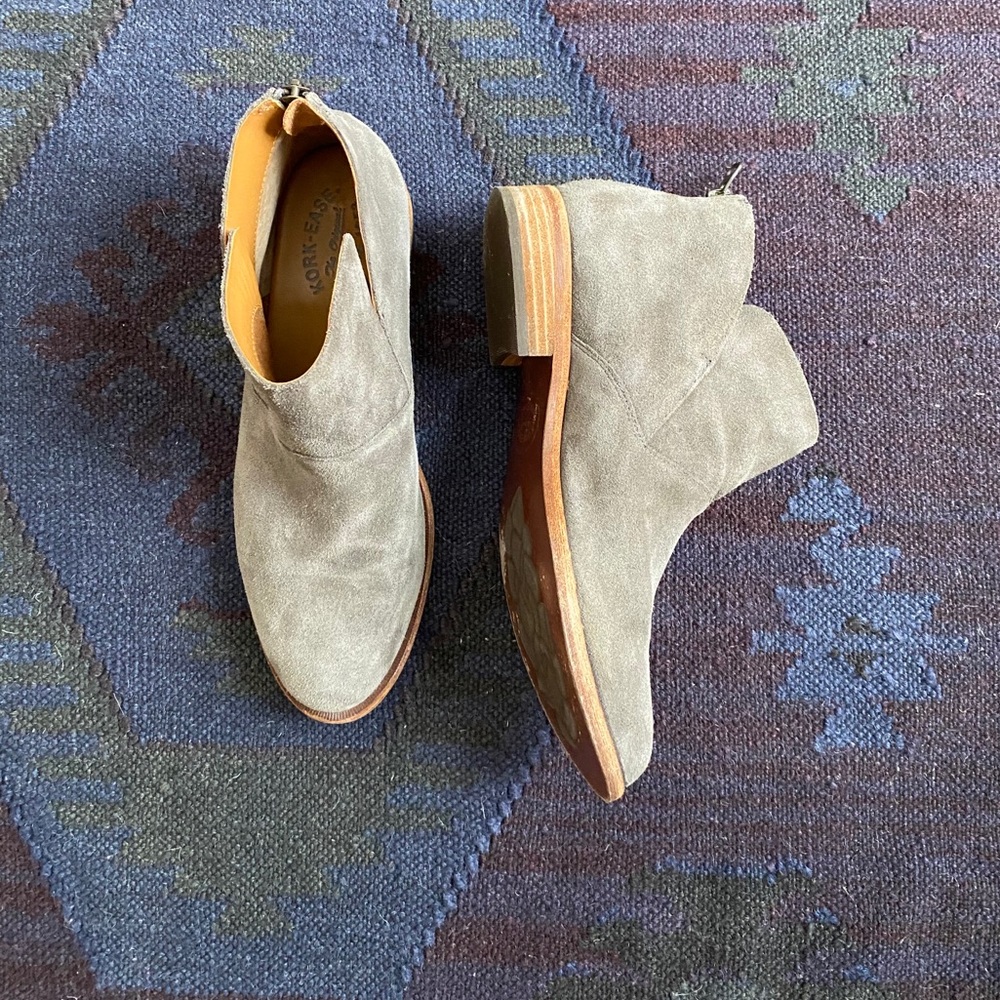 Kork-Ease grey suede bootie